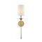 Z-Lite Emily 1 Light Wall Sconce, Rubbed Brass & Beige 807-1S-RB - alternate 4